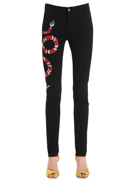 gucci snale jeans|gucci snake jeans women.